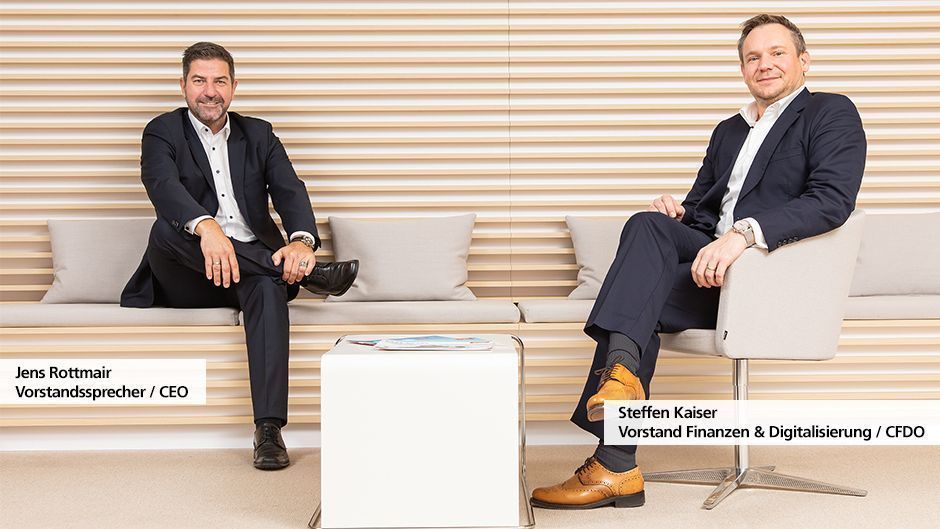 Jens Rottmair, Vorstandssprecher und Steffen Kaiser, Vorstand Finanzen und Digitalisierung