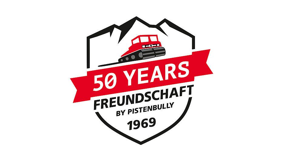 The logo: 50 years of friendship by PistenBully, 1969