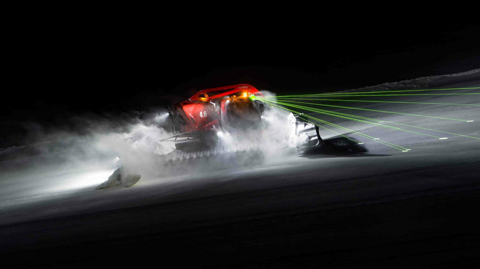 SNOWsat LiDAR measures snow depth in front of the vehicle